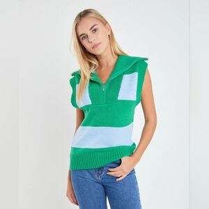 English Factory Sweater Polo Vest